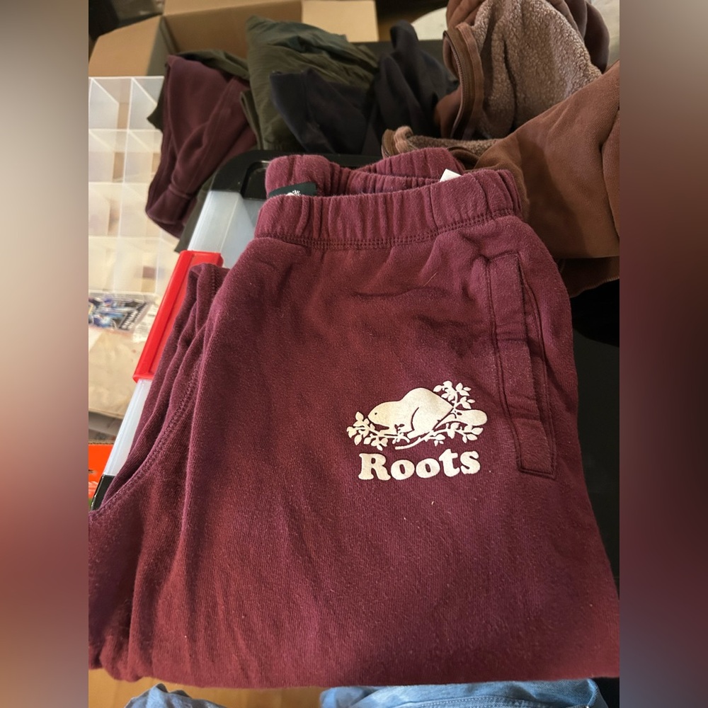 Roots Womens Burgundy Joggers